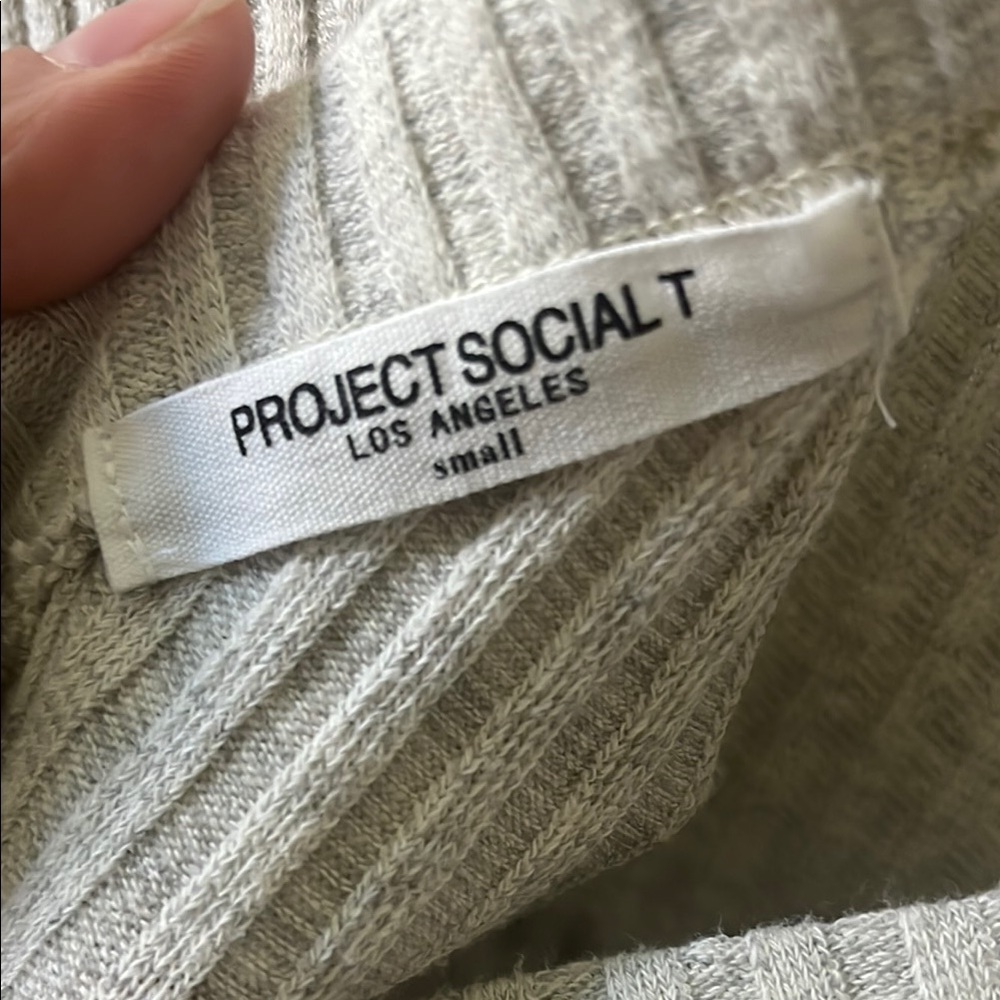 Project Social Reversible Ribbed White Top Size S - Picture 3 of 4